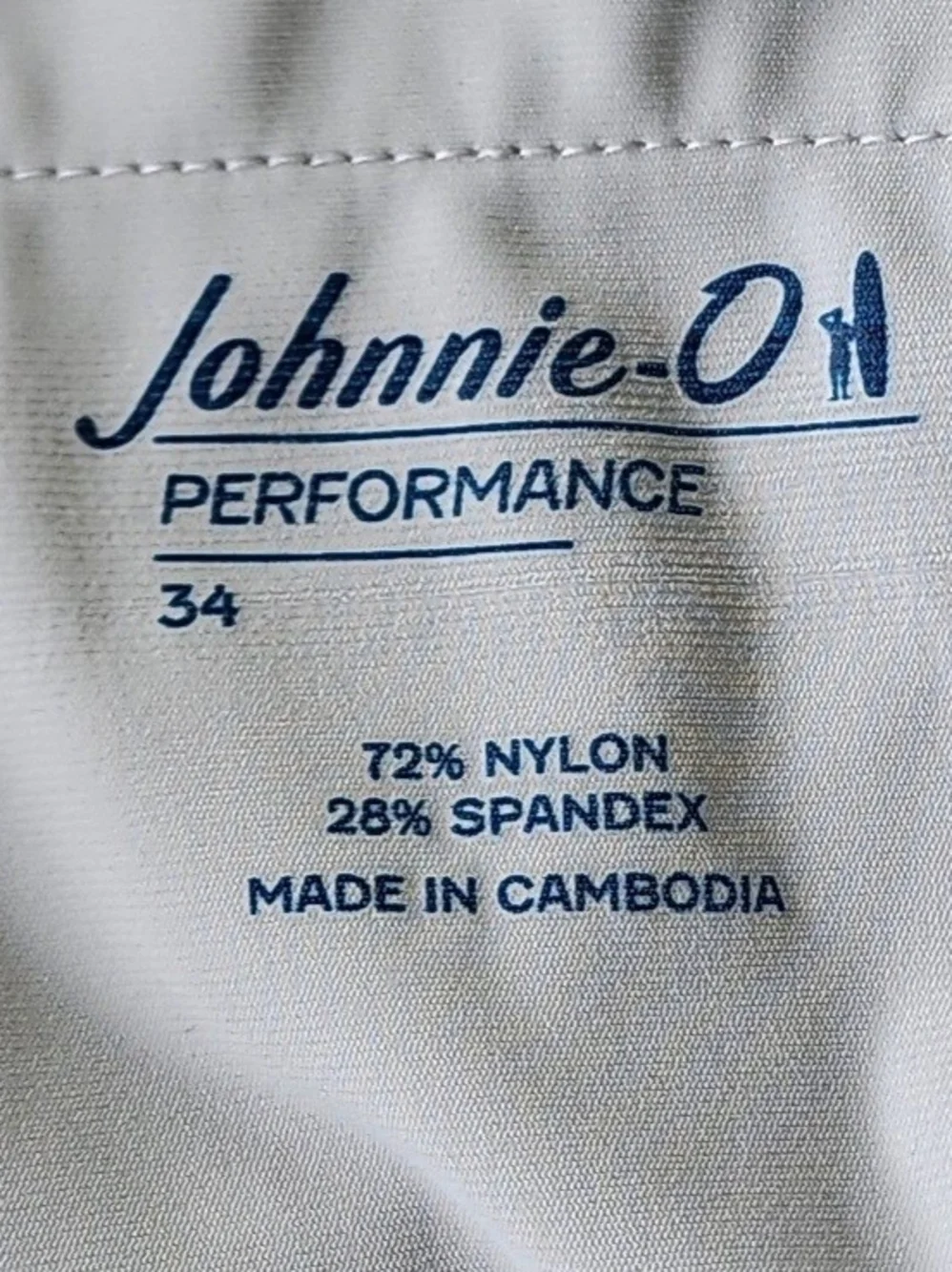 johnnie-O Light Gray Flat Front Shorts